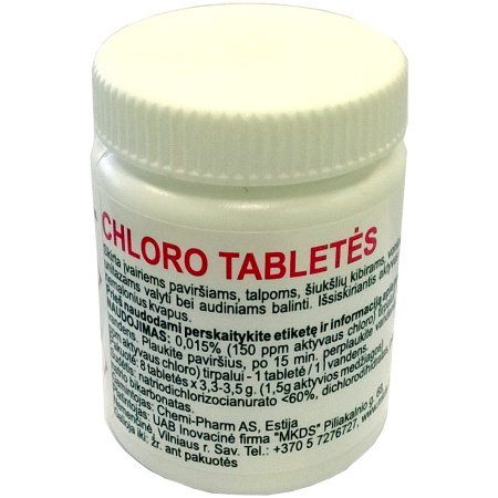 Chloro tabletės, 8 vnt.