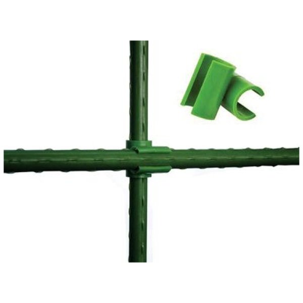 Savienojums, 16 mm, plastmasas, iepakojumā 12 gab., savienotājs dārza atbalsta stabiem