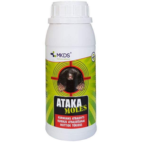Ataka moles, repelents, lai atbaidītu kurmjus, 500 ml