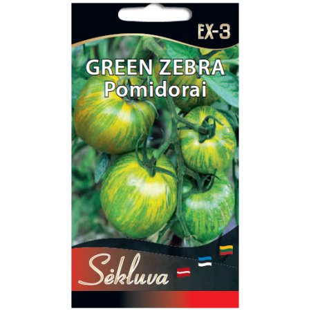 Valgomieji pomidorai Green Zebra 10s
