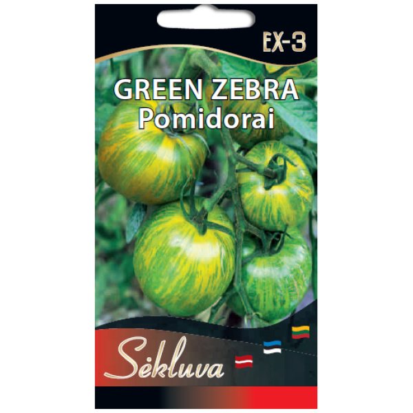 Valgomieji pomidorai Green Zebra 10s