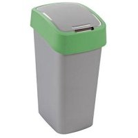 Curver® FLIP BIN 25 lit., sidabro pilka/žalia, atliekoms