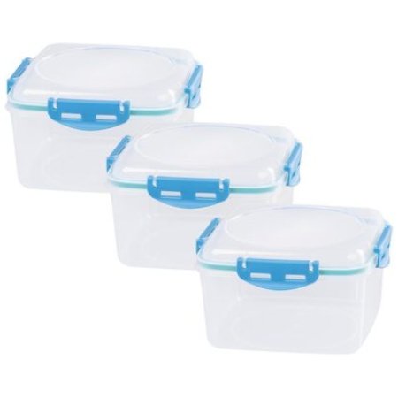 MagicHome Lunchbox pusryčių indelis 3x1200 ml, kvadratinė, klipas