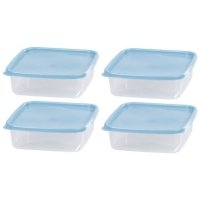 801802 MagicHome Pusdienu kaste komplekts 4 gab., 1000 ml, 177x177x58 mm, kvadrātveida, sprādze
