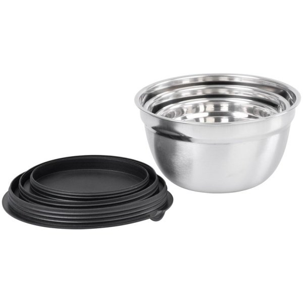 MagicHome dubuo, nerūdijantis plienas, su dangteliu, 14-16-18 cm, rinkinys iš 3