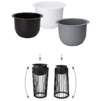 Ieliktnis statīvam melns 24cm