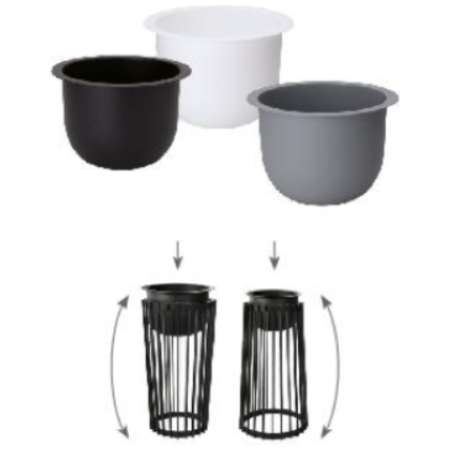 Ieliktnis uz statīva balts 24cm
