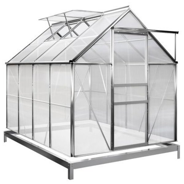 2172592 Kasvuhoone, alumiinium, polükarbonaat PC 6 mm, 250x190x195 cm