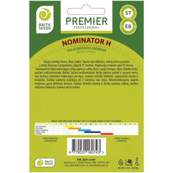 nominator 2 Morkos NOMINATOR H (F1), 600 sėklų