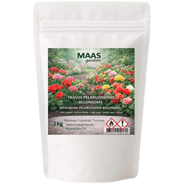 Palargonija.png Kompleksās mēslojums pelargonijām un begonijām 1 kg bez hlora