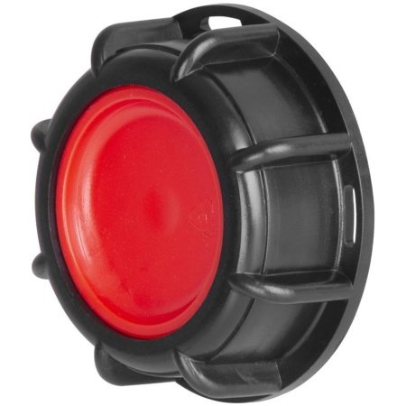 Uždarymo kamštis IBC bakui, kurio skersmuo 60 mm.