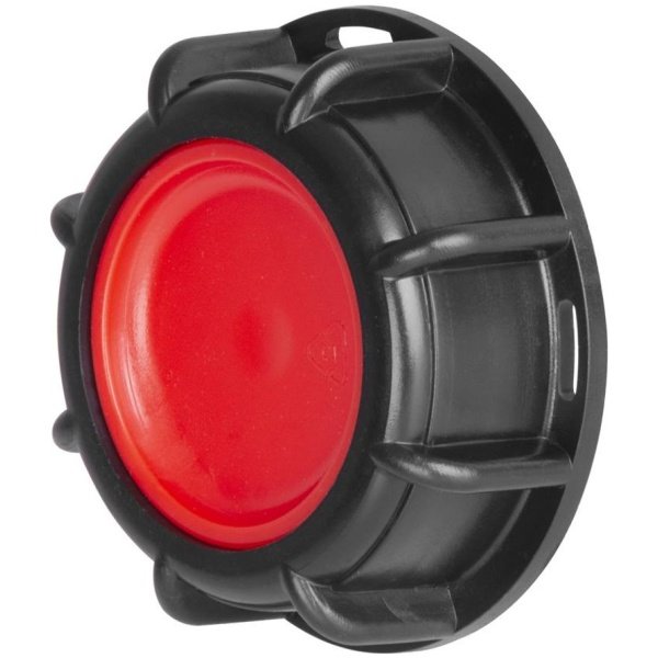 Uždarymo kamštis IBC bakui, kurio skersmuo 60 mm.