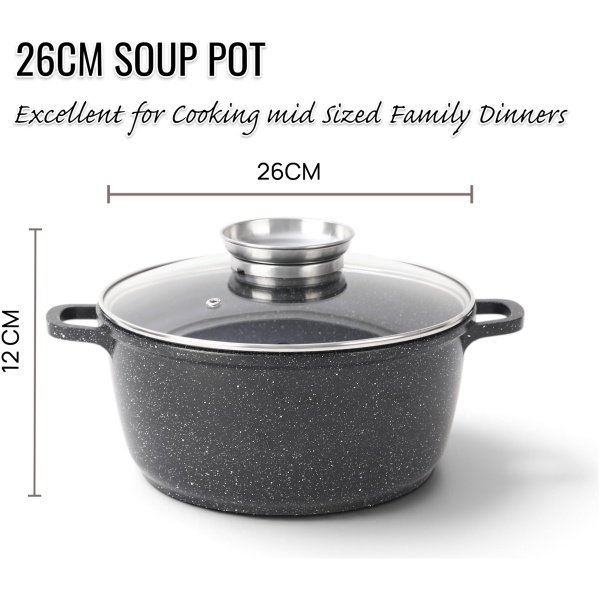 MP-2116.13 MASTERPAN puodas 26cm, 5,5L , MP-2116