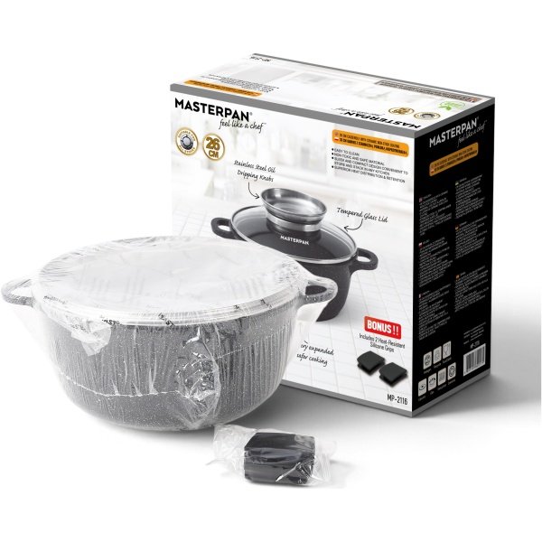 MP-2116.21 MASTERPAN puodas 26cm, 5,5L , MP-2116