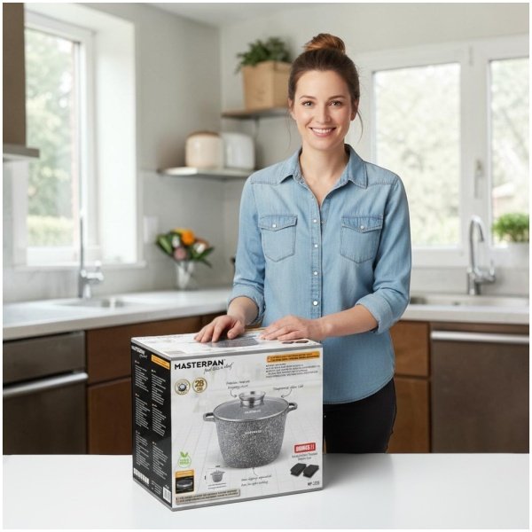MASTERPAN gilus granitinis puodas 28cm, 10L, MP-2138
