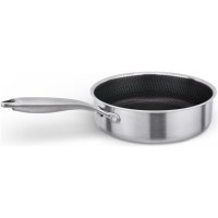 MASTERPAN nerūdijančio plieno gili keptuvė su dangčiu 28cm, MP-2339
