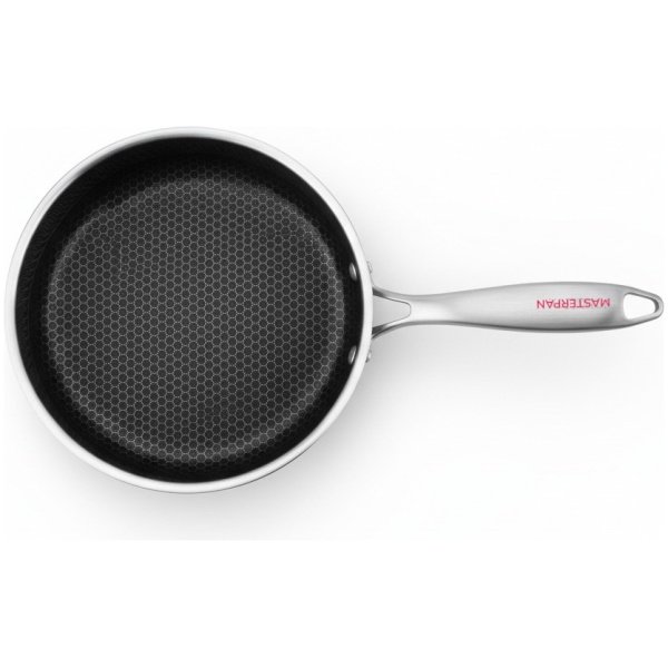 MASTERPAN nerūdijančio plieno gili keptuvė su dangčiu 28cm, MP-2339