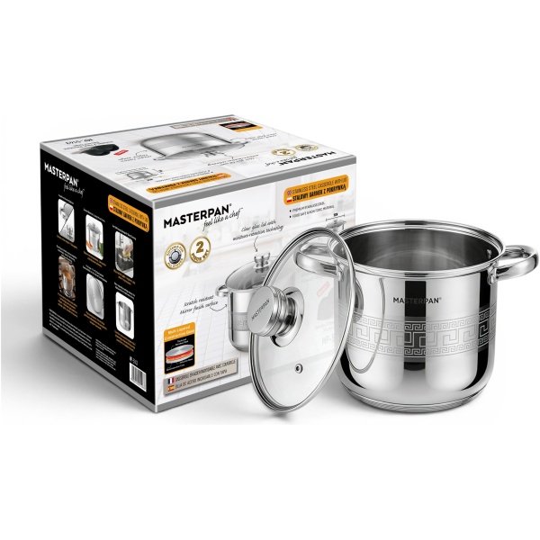 MASTERPAN nerūdijančio plieno puodas 5,3L MP-5143