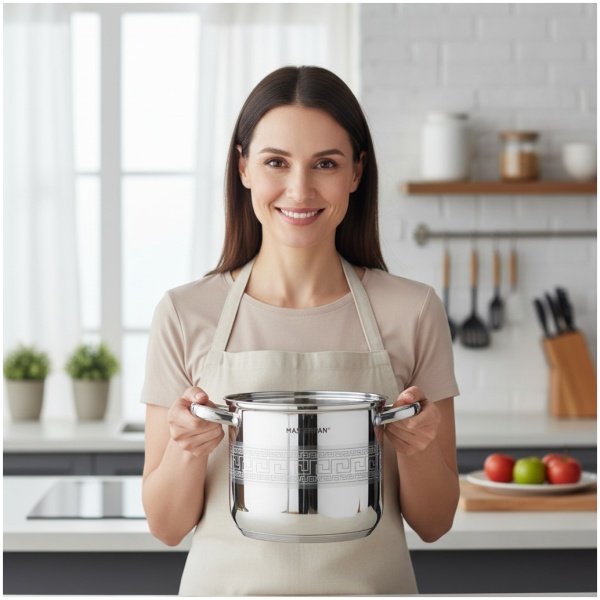 MASTERPAN nerūdijančio plieno puodas 5,3L MP-5143