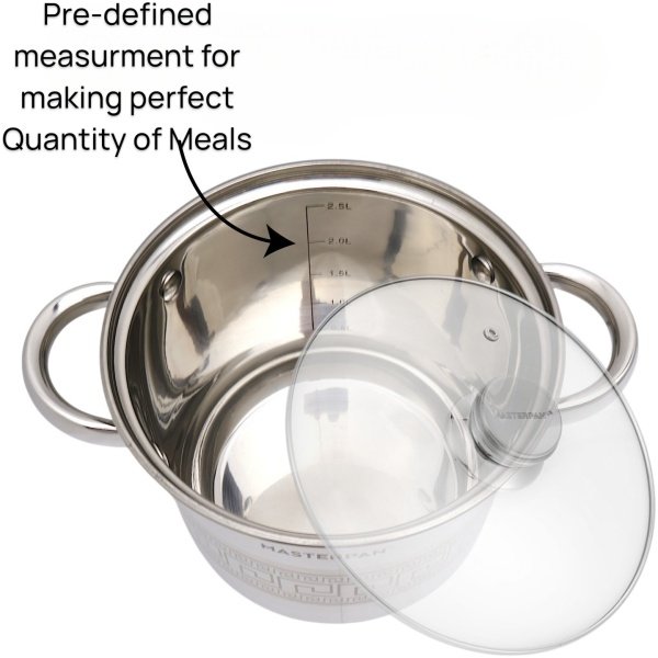 MASTERPAN nerūdijančio plieno puodas 5,3L MP-5143