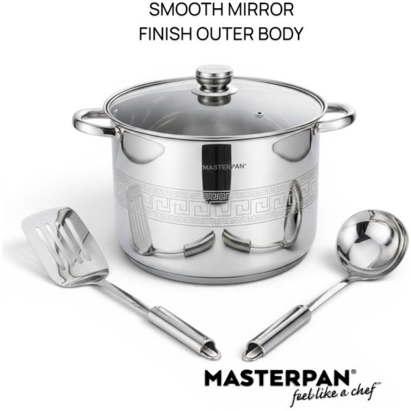 MASTERPAN nerūdijančio plieno puodas 19,3L , 32cm. MP-5149