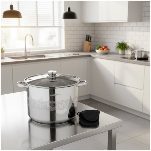 MASTERPAN nerūdijančio plieno puodas 19,3L , 32cm. MP-5149