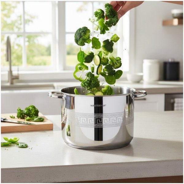 MASTERPAN nerūdijančio plieno puodas 22,7L , 34cm. MP-5150