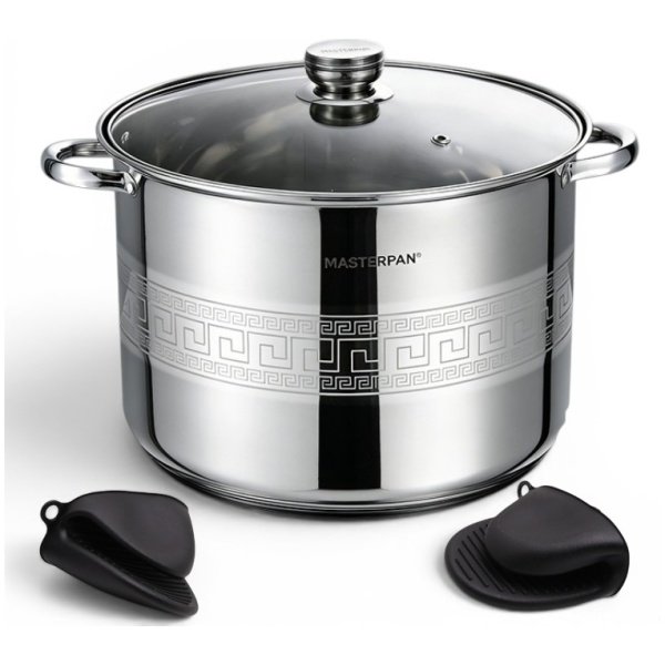 MASTERPAN nerūdijančio plieno puodas 22,7L , 34cm. MP-5150