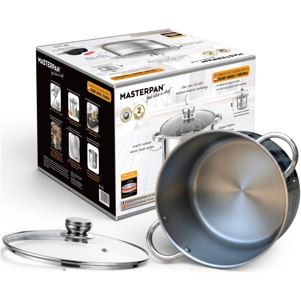 MP-5151.21 MASTERPAN nerūdijančio plieno puodas 25,4L , 36cm. MP-5151